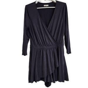 Silence + Noise Medium Faux Wrap V Neck Romper Shorts Jumpsuit Playsuit Flowy